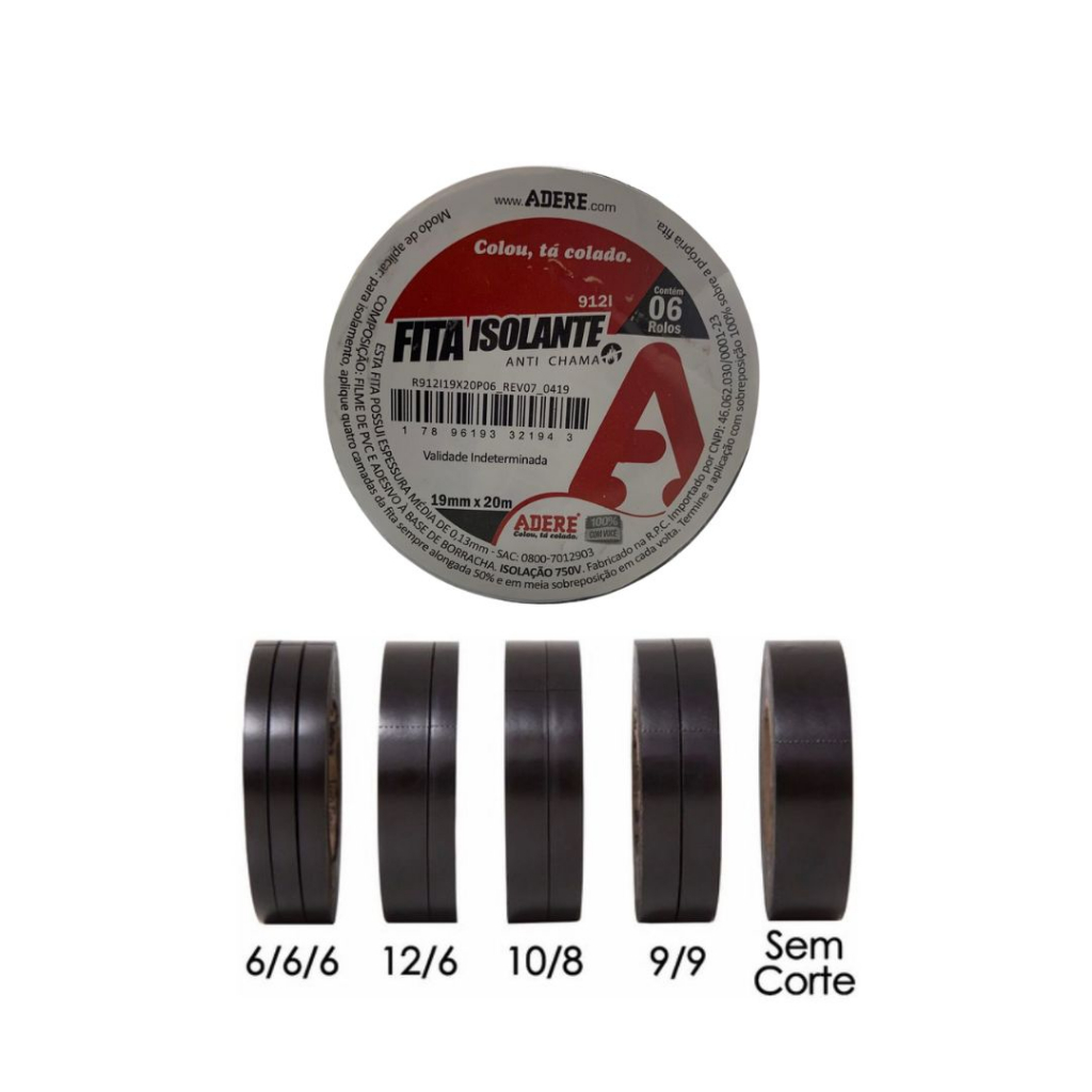 Fitas ADERE 20m inteiras ou cortadas Bronzeamento