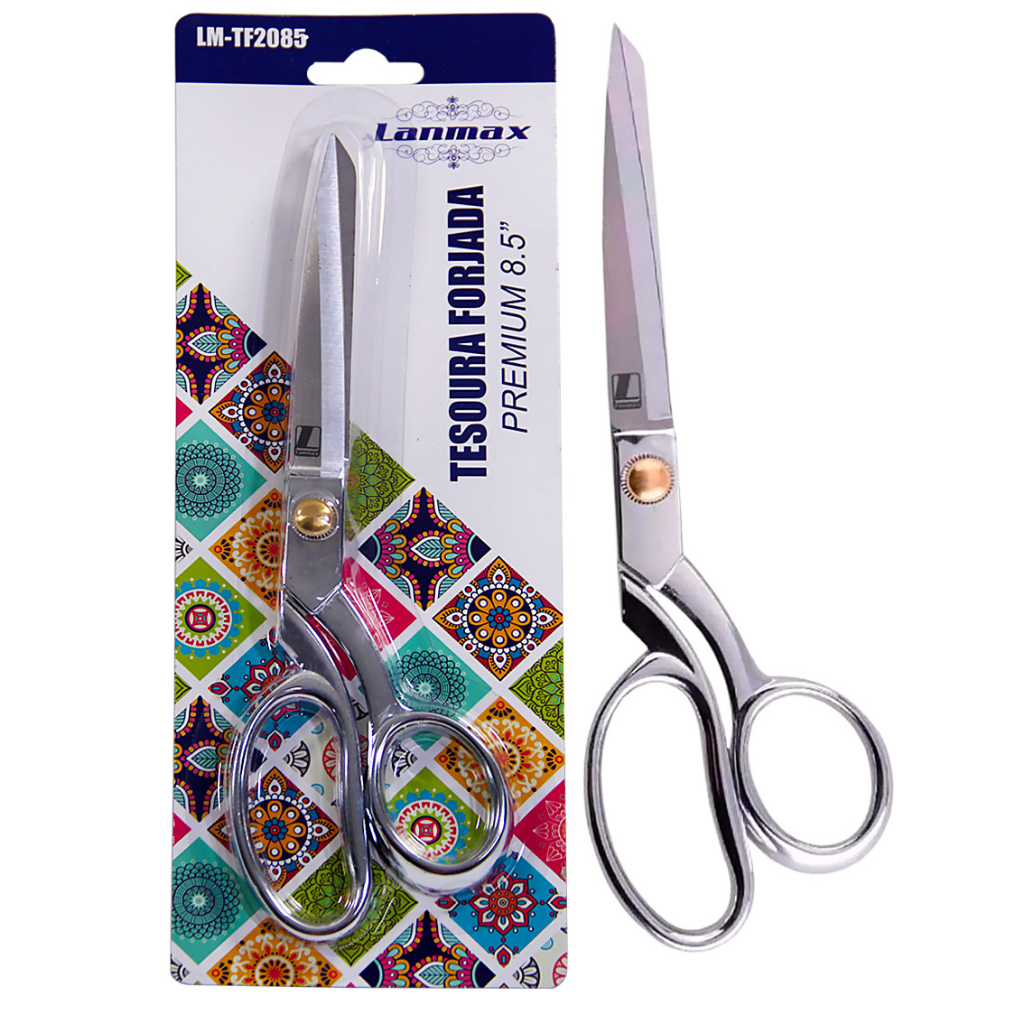 Tesoura Forjada De Aço  8,5 Pol - 21,6cm  Profissional  Alfaiate Tapeceiro