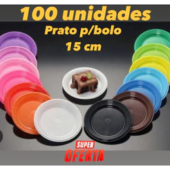 100 pratinhos para bolo 15 cm sobremesa trik trik PRATO SOBREMESA OFF// (CHOCO)
