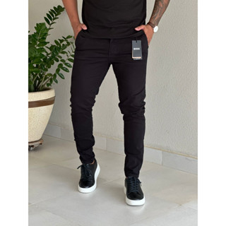 Calça masculina de Sarja alfaiataria h