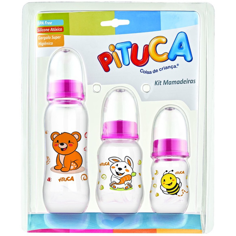 Kit Mamadeiras Para Bebê Kit Premium 3 Unidades em Oferta na Shopee
