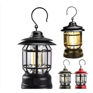 Lâmpada De Emergência Com LED Portátil Recarregável Lanterna Iluminacao Retrô Ajustável Para Acampamento/Ambiente