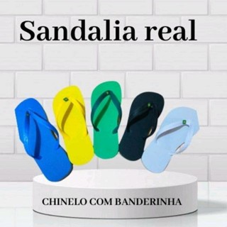 10 PARES CHINELO LISO TOP COM BANDEIRINHA
