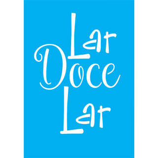 Stencil Lar Doce Lar - Molde para pintura 20x14 cm em Oferta na Shopee