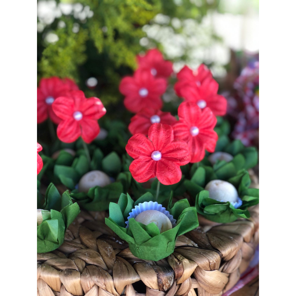 Forminhas Flor de vinca - 20 unid em Oferta na Shopee