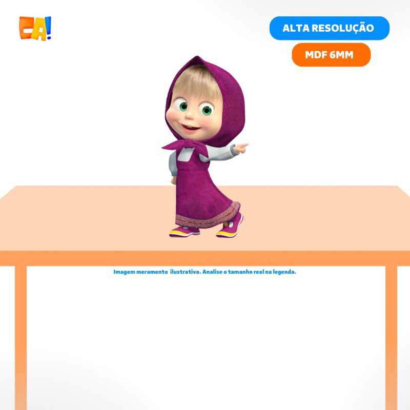 Display de mesa MDF Masha - Masha e Urso 25cm catotens