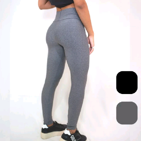 Calça Legging Feminina Fitness Básica Cintura Alta Zero transparência Levanta Bumbum