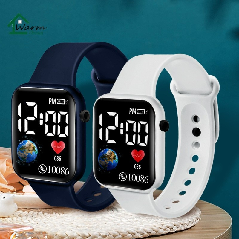 Relógio LED Digital À Prova D'água Feminino Masculino Esporte Pulseira De Silicone