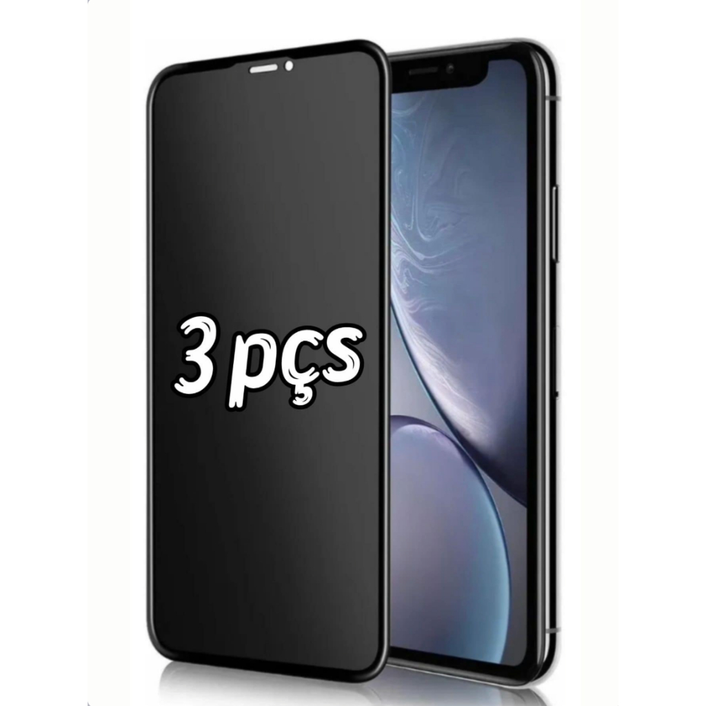 Kit 3 Películas Privacidade Vidro Xiaomi Redmi Note 13/Note 14/Note 9/Note 12/Note 10/Note 11/X6 Pro/13C/12C/X7 Pro/14C
