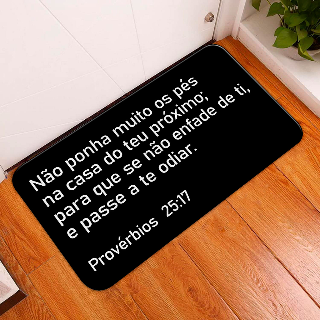 Tapete Para Porta - 34X60 - 2mm - DIZER BIBLICOS em Oferta na Shopee