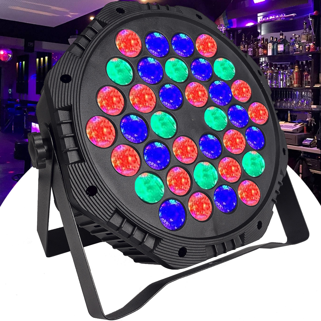 Canhão Refletor Rgb 18/36 Leds 1w Par 64 Slim Strobo Balada