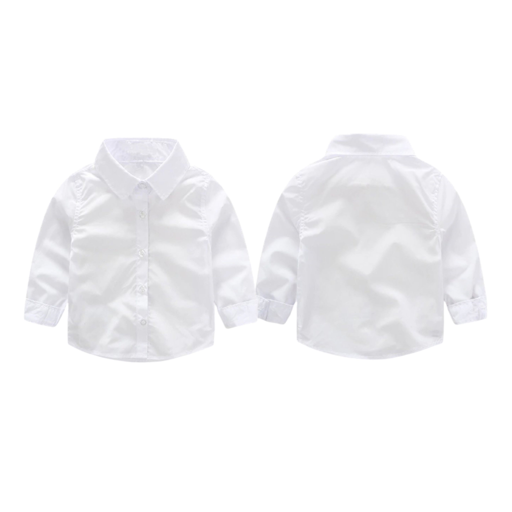 Camisa Social Manga Longa Festa Menino Bebe  1 a 12 anos