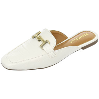 Mule sapatilha sapato Feminino Donatella Bico Quarado Croco Confort Mule Social Original Verão Fivela Mulher Sapatilha Rasteira