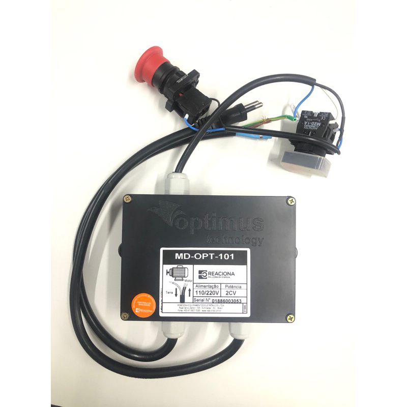 Chave NR12, Acionamento motor 24v até 2CV, 110/220V, cód MD-OPT-101, Adequação Nr12
