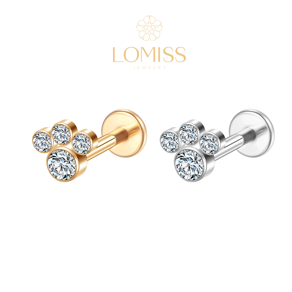 Piercing Helix Tragus Conch Boca-Medusa Labret Aço Cirúrgico Pvd Zircônias em Oferta na Shopee