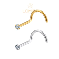 Piercing Nostril Aço Pvd Zircônia Cravejada Redonda
