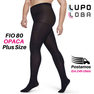 Meia Calca Fio 80 Opaca Plus Size Lupo Loba 5852