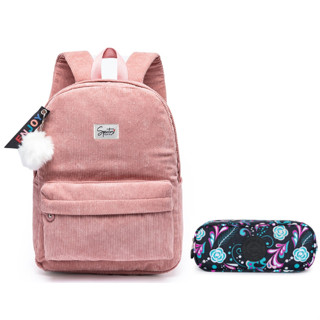 Kit Mochila + Estojo Spector Moda Feminina Casual Reforçada