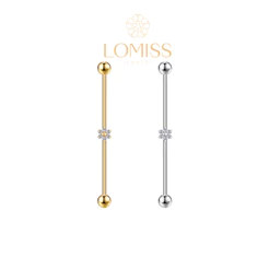 Piercing Transversal Aço Cirurgico Zircônia Flor 1,2x35x4/4
