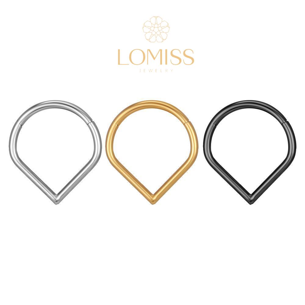 Piercing Septril Rook Conch Nariz Argola Gota Aço Cirúrgico Segmento Articulado Daith Piercing Septo em Oferta na Shopee