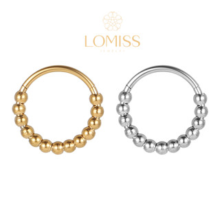 Piercing Argola Aço Cirúrgico Pvd Segmento Articulado Bolinhas