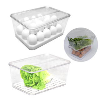 Kit Porta Ovos Com Tampa + Organizador Porta Salada Legumes Frutas 4L em Oferta na Shopee