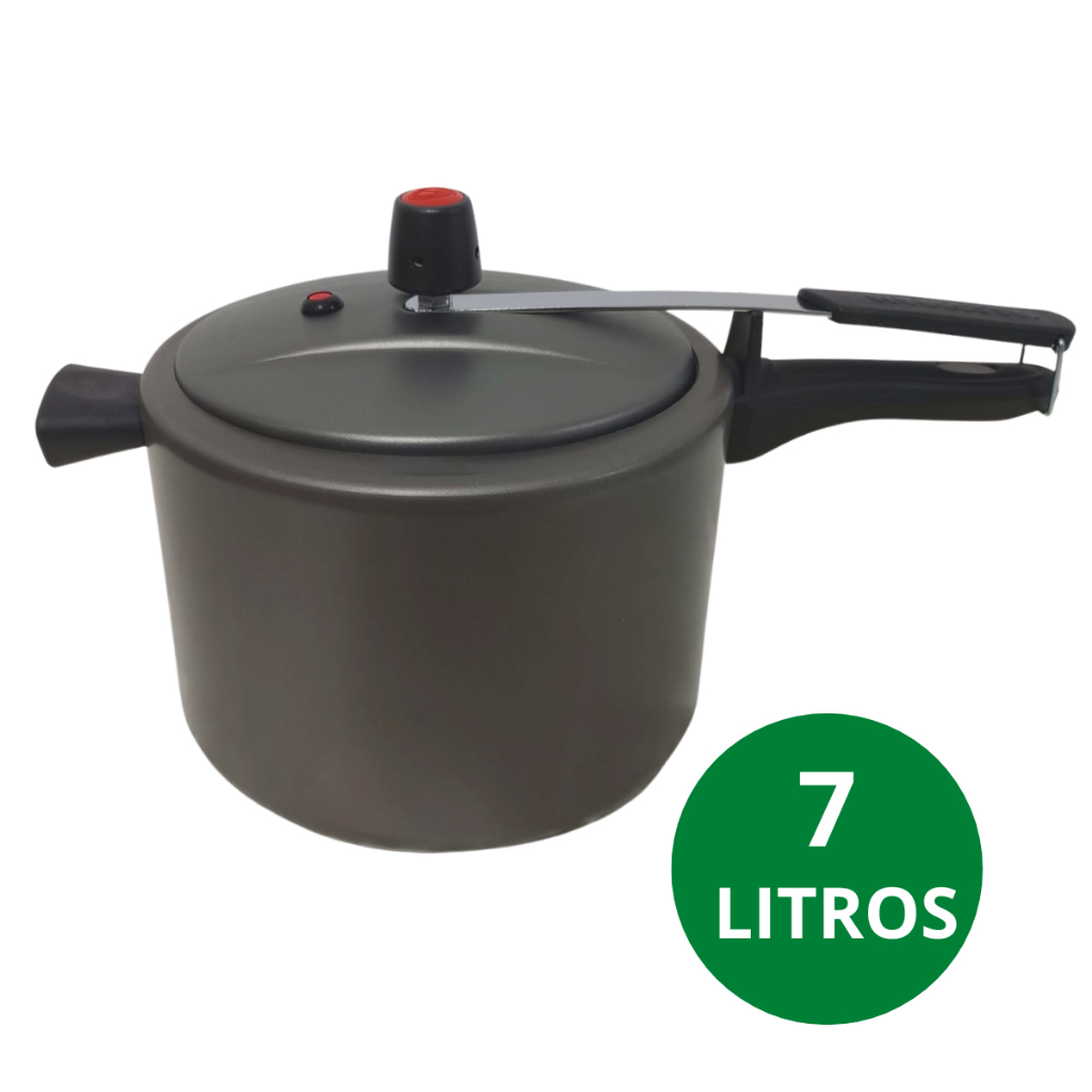 Panela de Pressão 7,0 Litros Antiaderente Teflon - Grafite em Oferta na Shopee