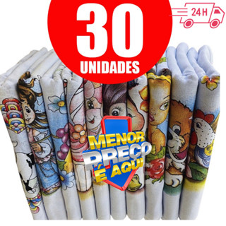 Novo kit 30 Panos De Prato Estampado com Bainha 35X60