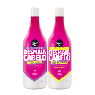 Kit Desmaia Cabelo Liso Extremo Shampoo e Condicionador Regarv 1L Cada - Corpo Dourado