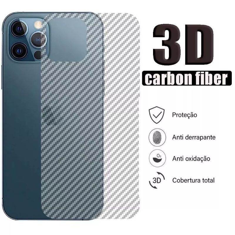 Película traseira de fibra de carbono para IPhone X  XS XR 7PLUS 8PLUS 8G 7G XS MAX 6PLUS 11 11PRO 11PRO MAX 12 12PRO 12PRO MAX 12MINI 13 13PRO 13PRO MAX 13MINI 14 14PRO 14PRO MAX 14MAX 14PLUS 15PRO 15 15PRO MAX 15ULTRA 15PLUS