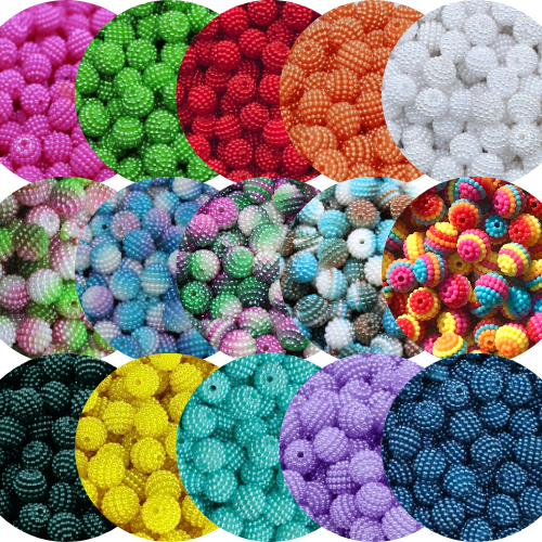 Até 100 Peças Pérola Craquelada Bola Colorida Mix Fosca Passante 10mm Miçanga Terço Pulseira Chinelo