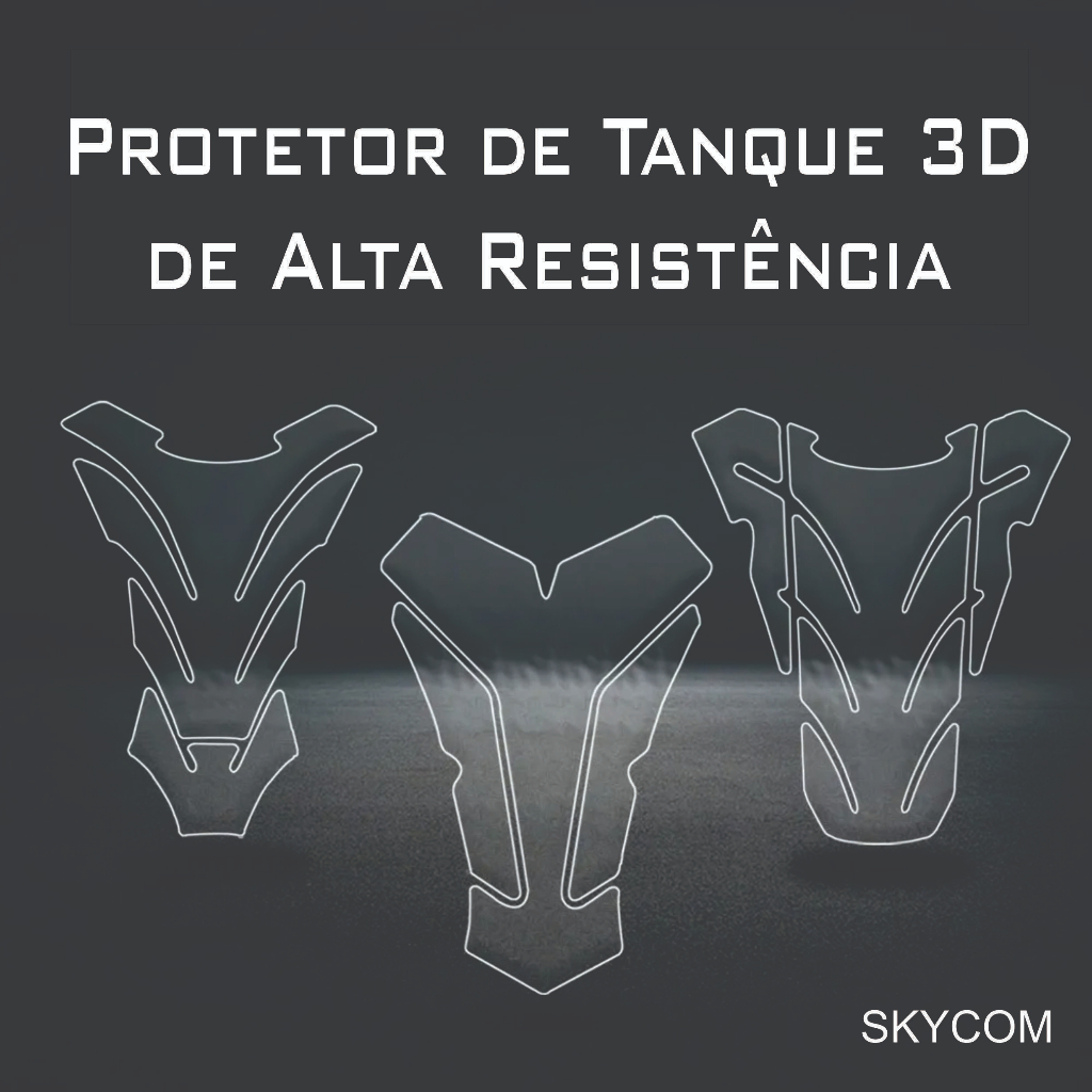 Adesivo Protetor De Tanque Moto Resinado Tankpad Universal, diversos modelos!!! 2005