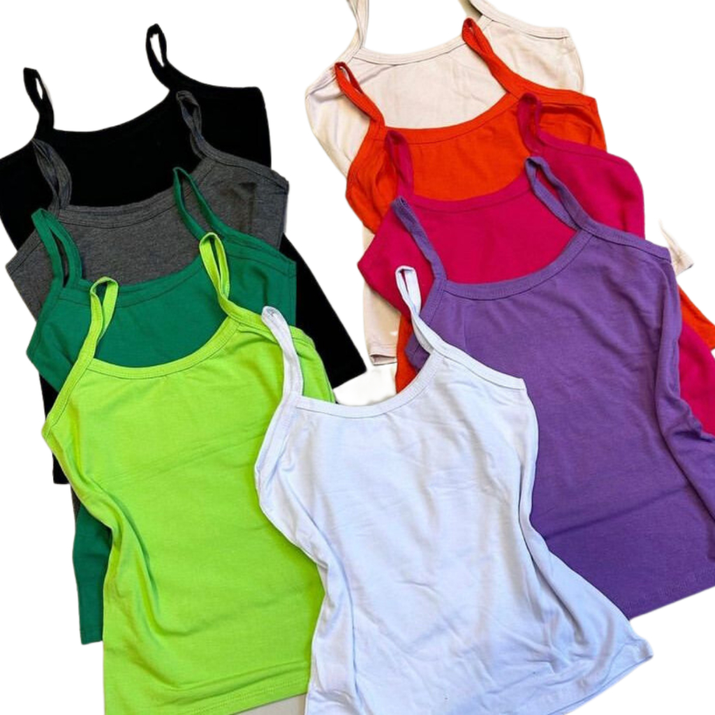 Kit Blusinha Alcinha Viscolycra Cores Sortidas em Oferta na Shopee