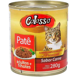 Petisco Colosso Gato Lata Patê Carne 280 gr