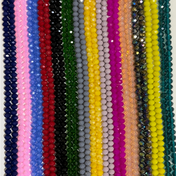 1 Fio de cristal facetado de vidro Miçanga 8mm +-70 contas - flat, achatado - Terços, Guias, Japamalas, Pulseiras