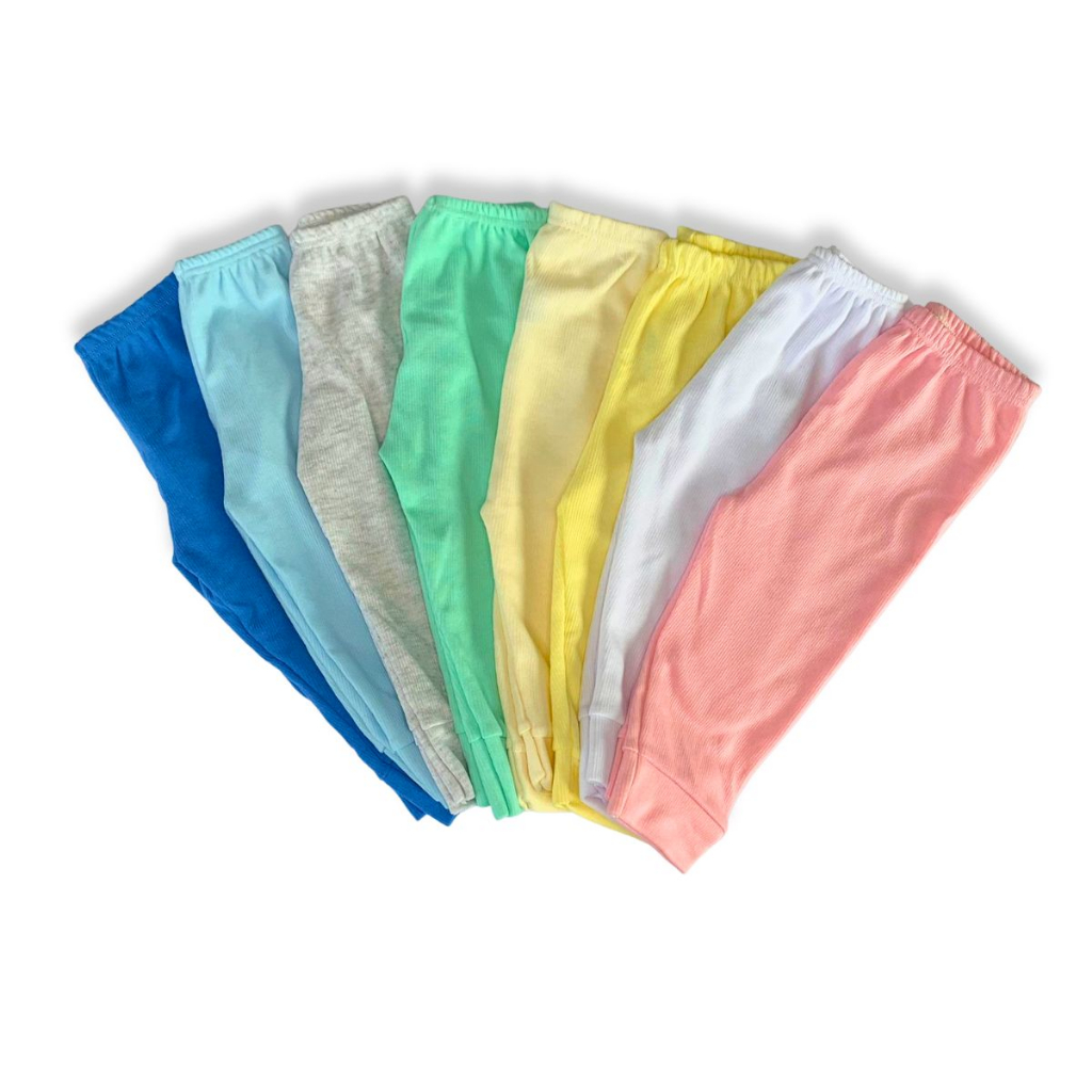 Calça / Mijão de Bebê Culote Liso Malha Canelada Diversas Cores em Oferta na Shopee