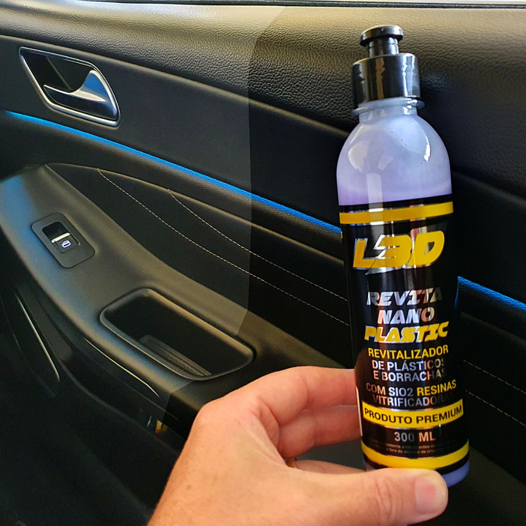 Revitalizador de Plástico e Borrachas Automotivo L3D Uso Interno e Externo Inclusive Pneus