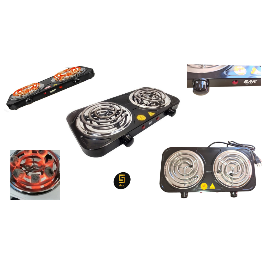 Fogão Elétrico Cooktop  Fogareiro Portátil 2 Bocas 2000 Watts 110v Preto