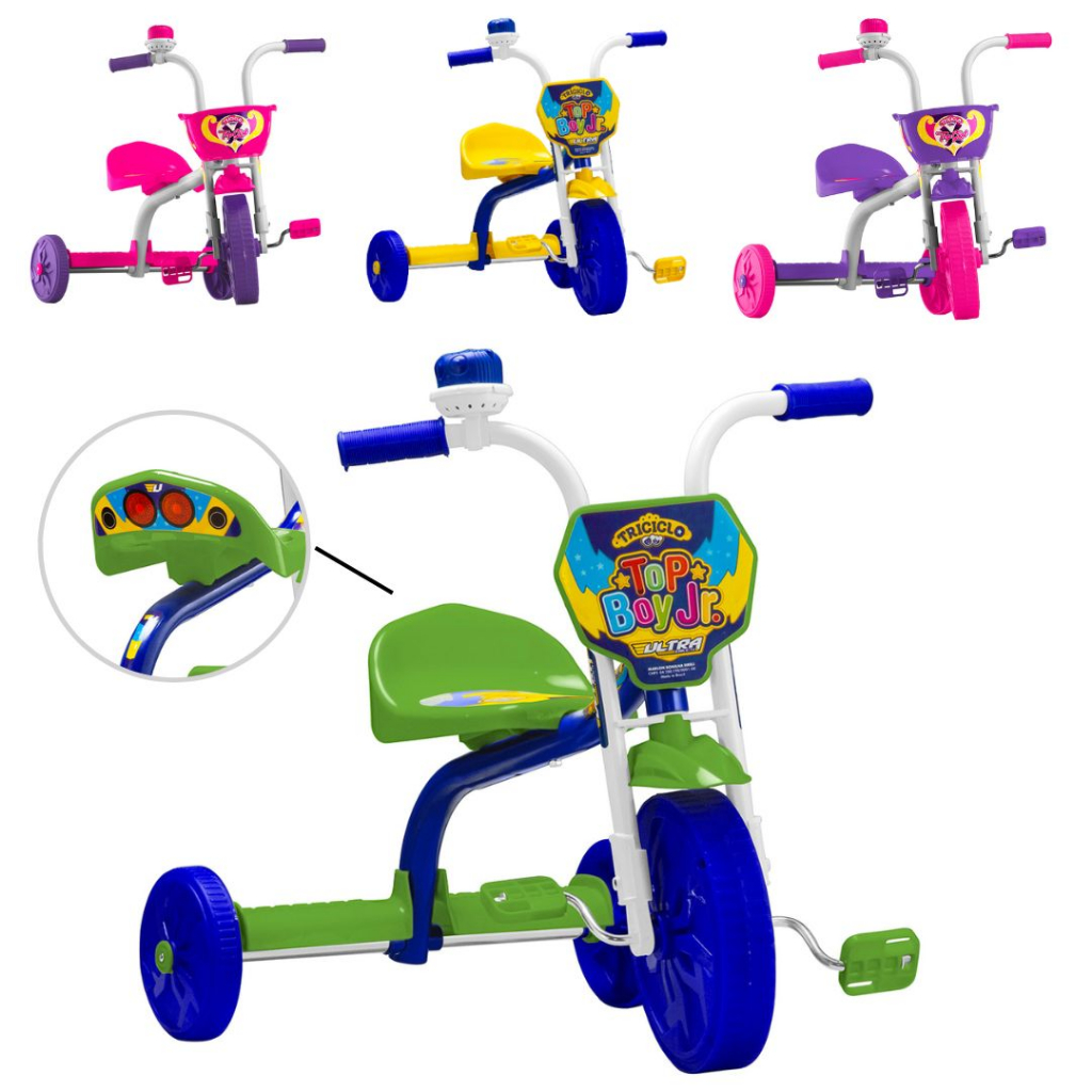 Triciclo Infantil Velotrol Para Menino e Menina Motoca Para Criança Top Ultra Bike Kids em Oferta na Shopee