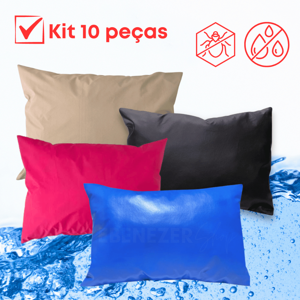 Kit 10 Porta Fronhas para Travesseiro Hospitalar Impermeável  Capa Protetora Antialérgica em Oferta na Shopee