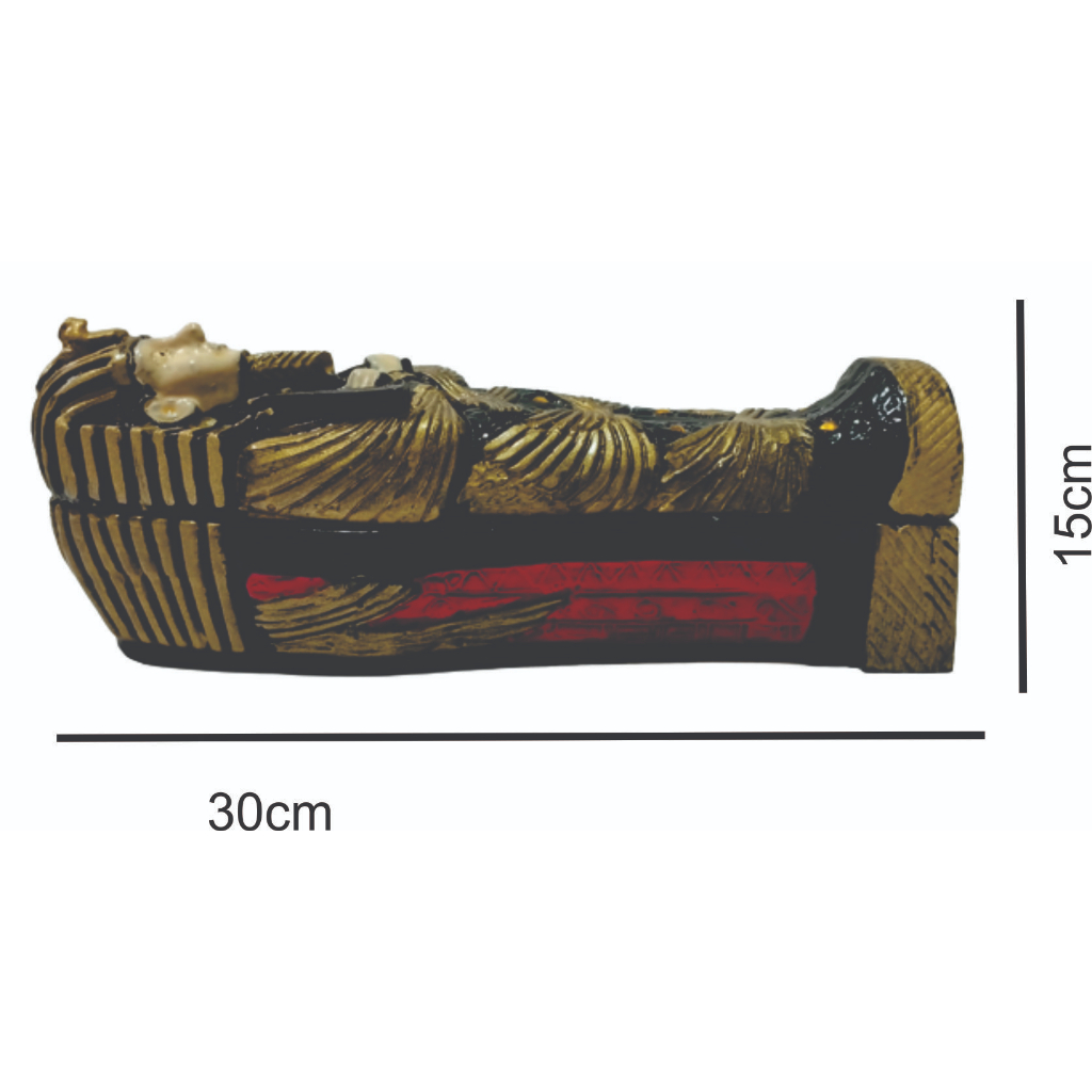 Tutankhamon Faraó do Egito -30cm - Incensário - Porta Joias - Egito - Egípcio