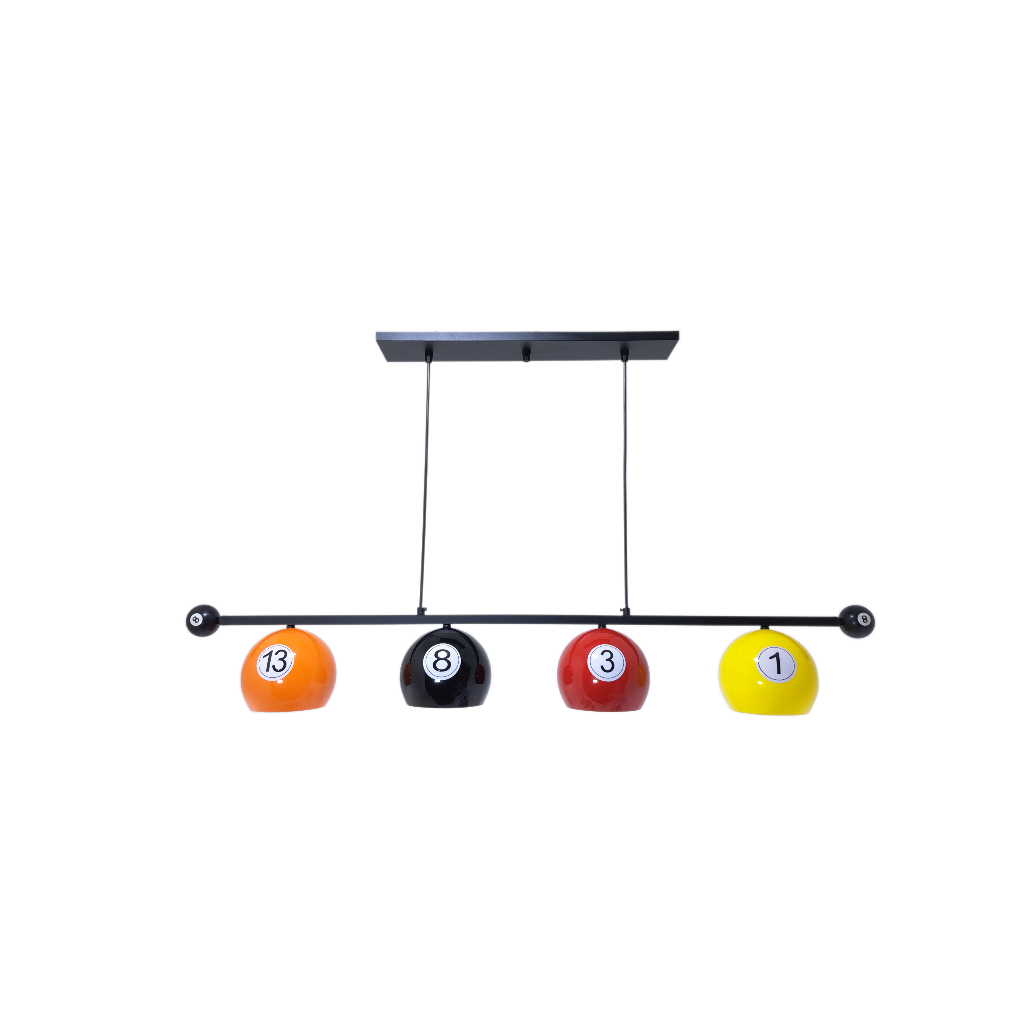 Lustre Pendente Bola Sinuca Mesa de Bilhar 4 Bola Sala Jogos Snooker Bares Barbearias Studio Varandas Gourmet Jantar
