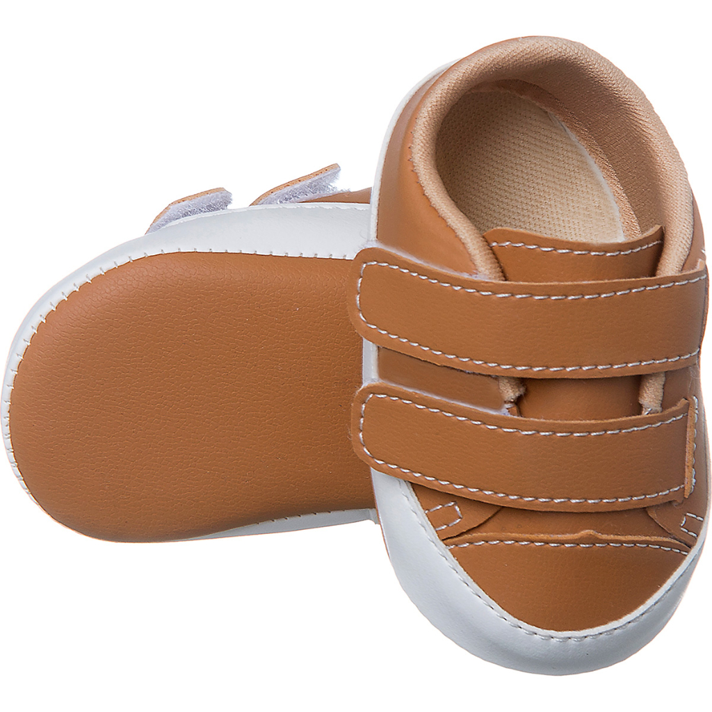 Calçados sapatinho tenis bebe infantil ponta autocolante forro TP02