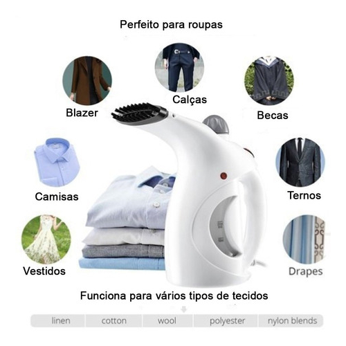 Passadeira A Vapor Tira Mofo Passa Roupa Portátil Com Escova Passadeira À Vapor De Roupas Vaporizador Compacto 110v 800w
