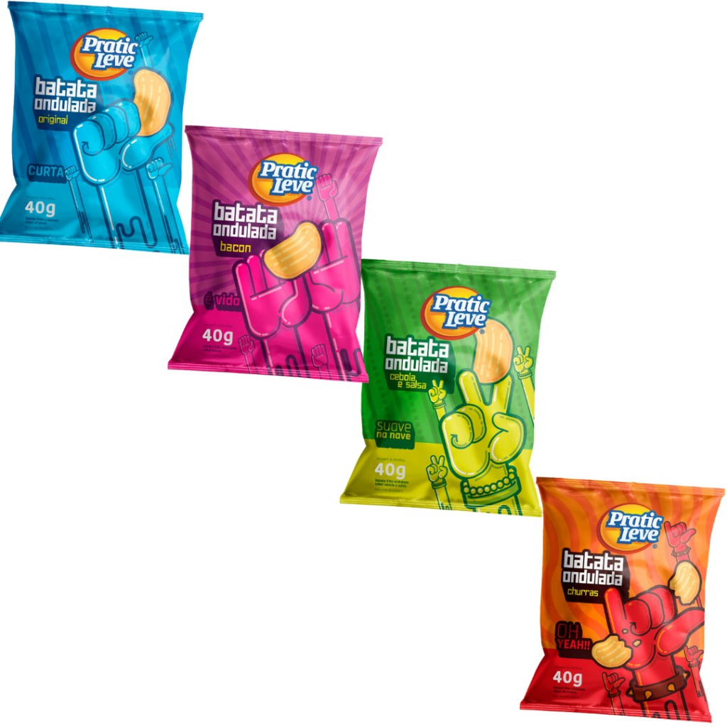 KIT COM 20 BATATAS ONDULADAS PRATIC LEVE 40G em Oferta na Shopee