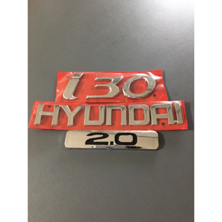 Kit Emblemas Letreiro Cromado Hyundai + I30 + 2.0