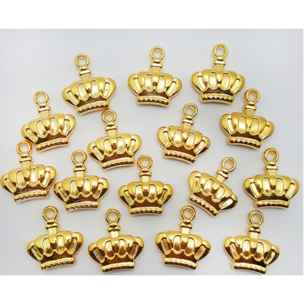 Mini Coroa 24 Aplique Coroas Festa príncipe princesa Pingente montagem de chaveiro