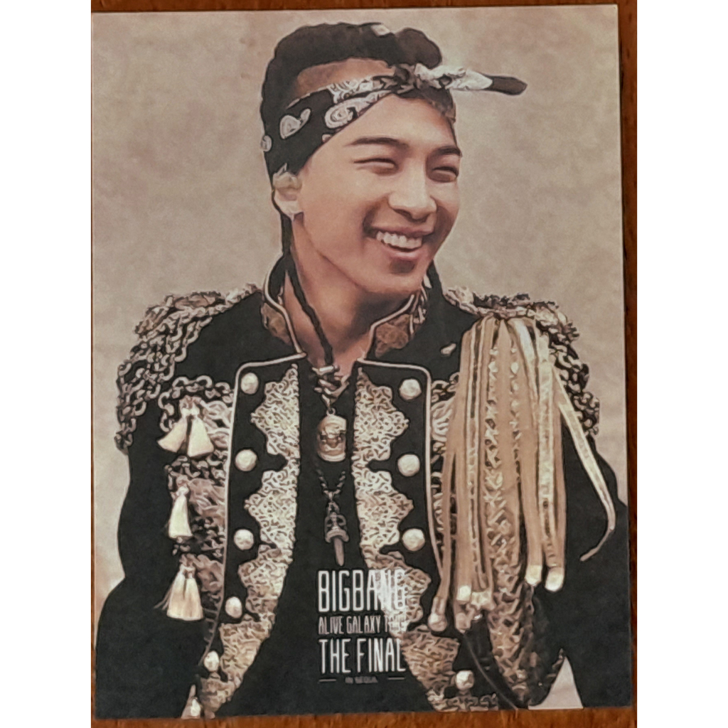 Card Oficial Folheto Taeyang BIGBANG Alive Galaxy Tour The Final in Seoul Big Bang