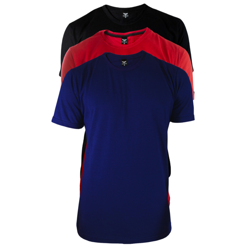 Kit 3 Camisetas Basicas Plus Size Masculina Lisa Sortidas Algodão Slim fit promoção