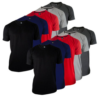 Kit 10 Camisetas Básicas Masculinas Treino Academia Blusa Camisa Lisas Algodão Cores Sortidas